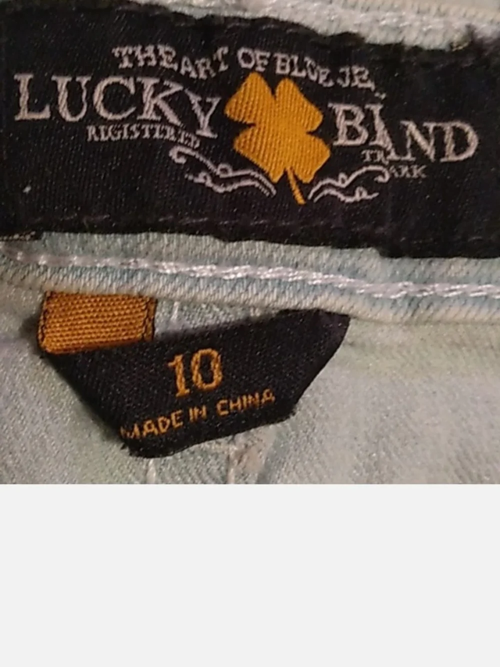 Lucky Brand Girls Light Blue Denim Skirt with Pink Top and Painted Details